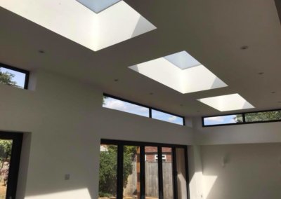 Extension with skylights